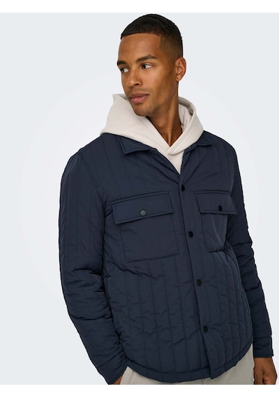 Only & Sons Jack Quilted Erkek Lacivert Mont 22030317-pn Lacivert