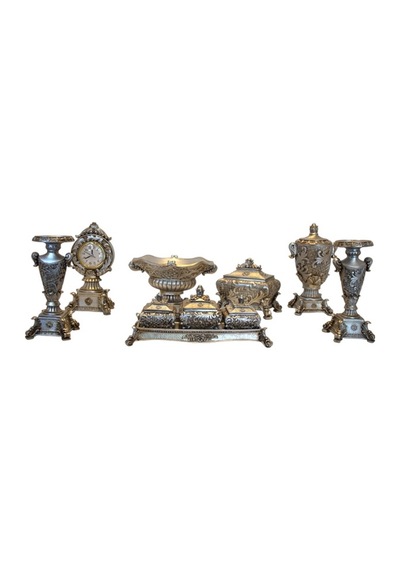 C 4272 10 Pcs Salon Takımı - Gümüş