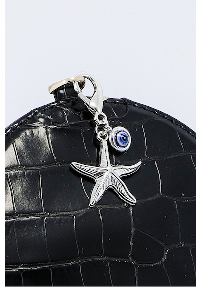 Metal Deniz Atı Nazar Boncuğu Klipsli Küçük Charm Anahtarlık Cüzd 31980758