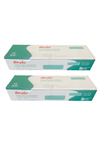 Beybi Steril Dental Enjektör 2.5ml 0.40 50 Mm 100 Adet 2 Kutu
