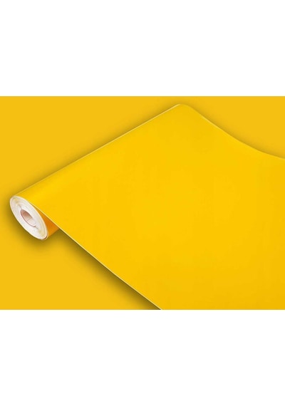 D-C-Fix 446-0895 Mat Düz Sarı Yapışkanlı Folyo (45Cm X 2Mt)