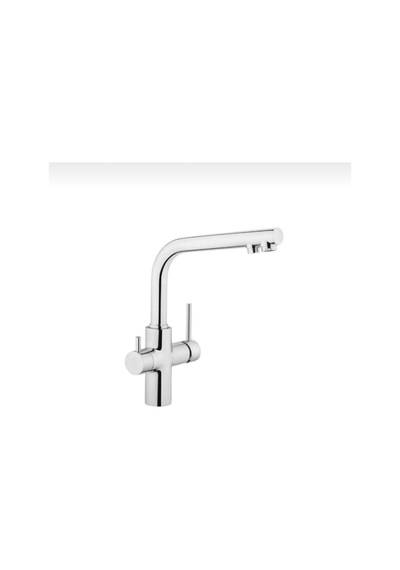 İsaoğlu Yapı Arıtmalı Musluk Arıtmalı Evye Bataryası Modern Premium Tasarım Arıtıcılı Batarya Silver Gümüş Gümüş
