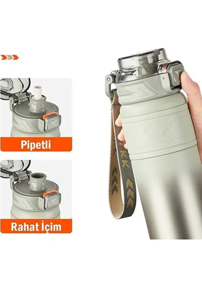 Vagonlife Tkk T2022 500ml Süzgeçli Pipetli Yeşil Çelik Matara Diğer