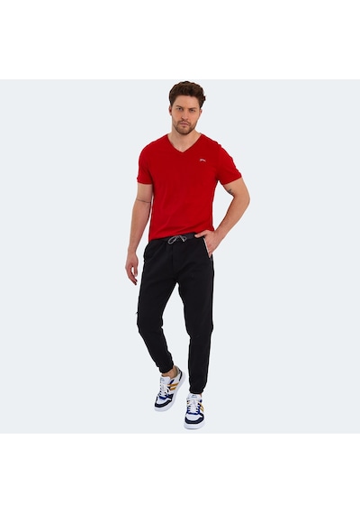 Slazenger PARTNER Erkek Cepli Dar Paça Siyah Eşofman Altı