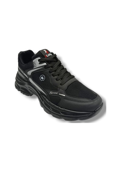 Wanderfull 4334-26 Anorak Bağcıklı Erkek Sneaker Siyah Gümüş 45-47
