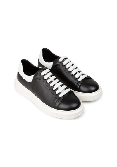 Deery Erkek Hakiki Deri Siyah Sneaker Ayakkabı - 01990msyhp02 Siyah