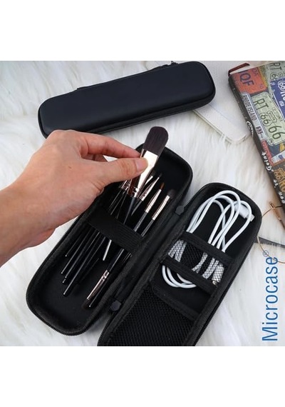 Microcase Dokunmatik Kalem Pencil Kalemlik Fırça Set Kulaklık Kablo Organizer Kılıfı 21x9cm Al5356 Diğer