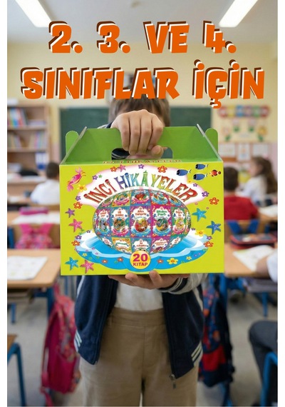 İnci Çocuk Hikayeleri - Resimli 20 Kitap - Setli Kutu - Değerlendirme Kitapçıklı