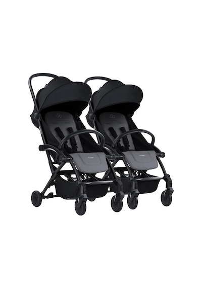 Bumprider Connect İkiz Bebek Arabası / Black - Grey Melange Black - Grey Melange