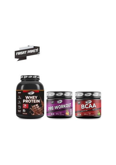Whey Protein 2000g/pre-workout 300g/bcaa 300g Çikolatalı