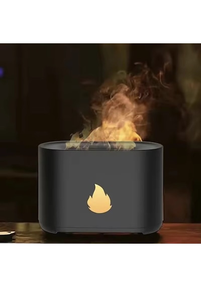 200ml Alev Efektli Hava Nemlendirici, Sessiz Ultrasonik Usb Aromaterapi Difüzör Ev Ofis Kullanımı