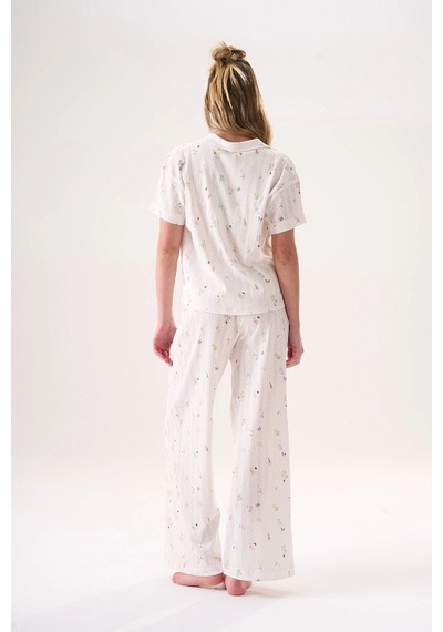 Etoile 26506 Yarım Kol Pijama Takım Ekru