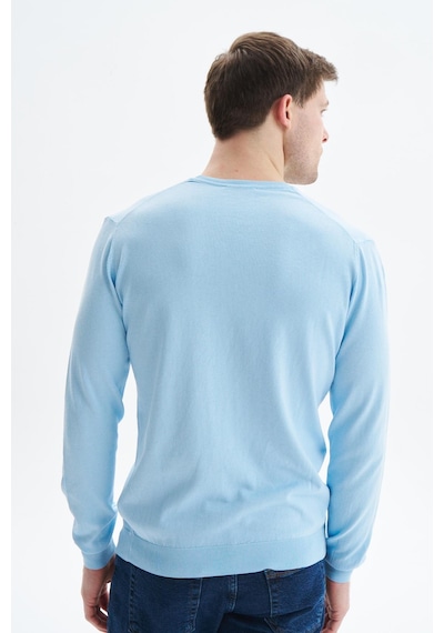 AR-MA Arma Erkek Slim Fit Basic V Yaka Triko Kazak K9kro0852 Mavi