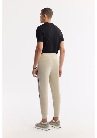 Avva Erkek Bej Beli Lastikli Bağcıklı Soft Touch Regular Fit Eşofman Altı A51y3402
