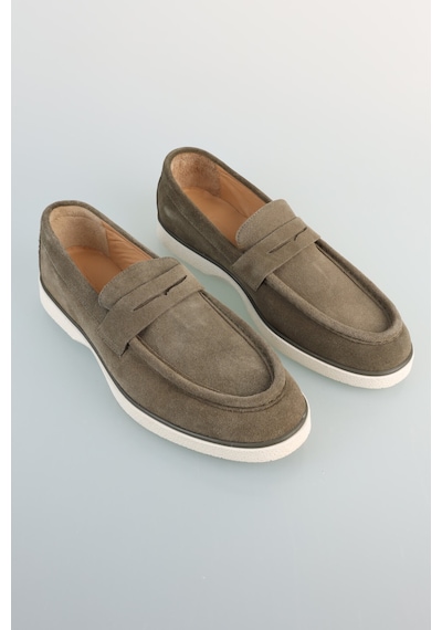Bisse Erkek Süet Loafer Haki Ayakkabı Ayk25y25004 D49