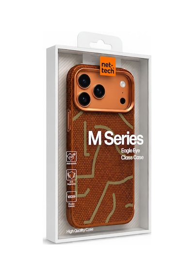 Nettech Apple iPhone 17 Pro Max Uyumlu Nt-n129 Desenli Seri Arka Koruma Kılıf - Turuncu