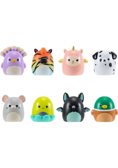 Squish-a-longs 8 Figür + Yüzük Set Seri 1 Al0083