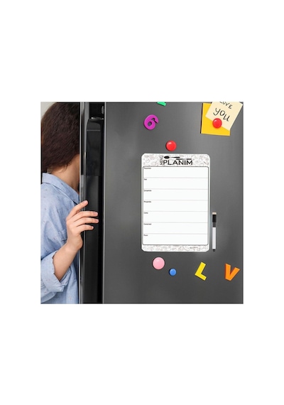 Dünya Magnet Hafalık Menü Magnet Planlayıcı, Katlanabilir Silinebilir Mıknatıslı Yazı Tahtası Kalem Genel
