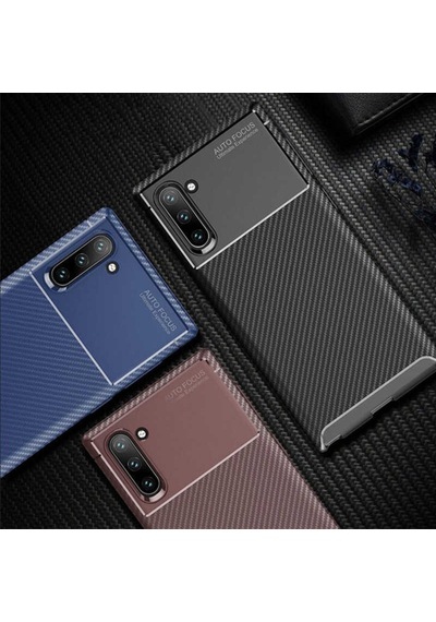 Samsung Uyumlu Galaxy Note 10 Kılıf Karbon Silikon Case
