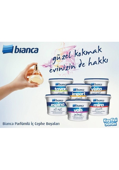 Bianca Su Bazlı Parfümlü Son Kat Tavan Boyası 10 Kg 10 KG