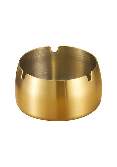 Çelik Gold 8 Cm Derin Kafe Restaurant Lokanta Yuvarlak Kül Tablası Küllük Mt173s