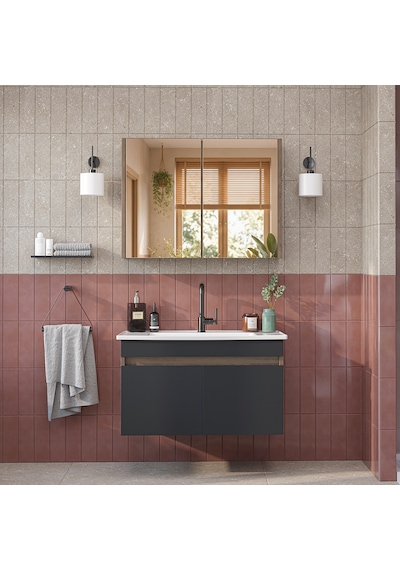 Lavabolu Mdf 80 Cm Banyo Alt Dolabı + Aynalı Üst Dolabı , Banyo Dolabı Takımı Atlantik Çam - Antrasit Lavabolu Mdf 80 Cm Banyo Alt Dolabı + Aynalı Üst Dolabı , Banyo Dolabı Takımı Atlantik Çam - Antrasit