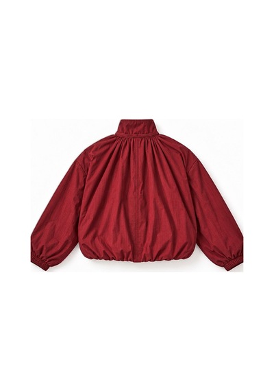Hiccup Oversize Dik Yakalı Bomber Ceket Kiraz Kırmızısı