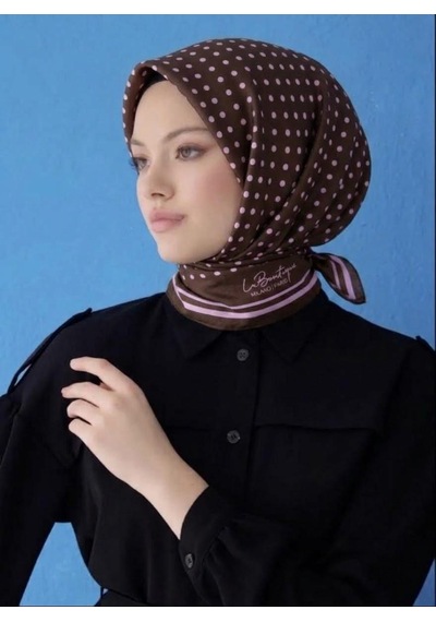 La Boutique Güz Yaz Serinliği Eşarp - Asm1280-15 Kahverengi
