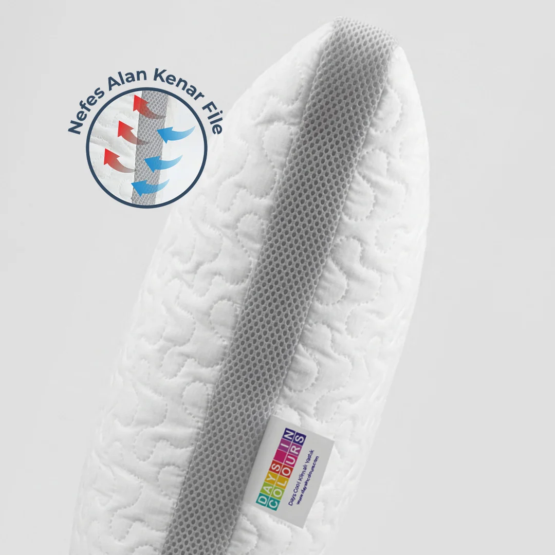 Çantalı Daycool Serisi Klimalı Yastık - 800 Gram - Mikro Kapitone Yastık Mikrofiber Antialerjik Klimalı Konfor Yastığı Terletmeyen Beyaz
