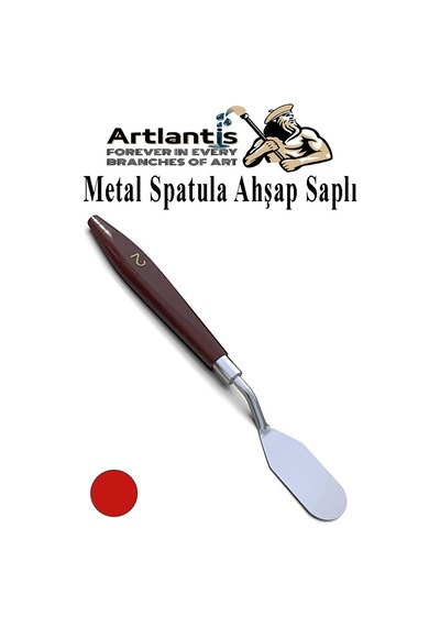 Metal Spatula 1 Adet Boyama Bıçağı Spatülü Palet Bıçağı Paslanmaz Çelik Boya Karıştırma Kazıyıcı Ahşap Saplı 1 Adet