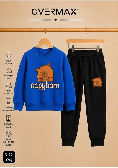 Overmax Capybara Baskılı Unisex Tasarım Çocuk Eşofman Takımı 3-12 Yaş Saks Mavisi Üst- Siyah Alt - 916006437 Saks Mavisi Üst- Siyah Alt Overmax Capybara Baskılı Unisex Tasarım Çocuk Eşofman Takımı 3-12 Yaş Saks Mavisi Üst- Siyah Alt - 916006437 Saks Mavisi Üst- Siyah Alt