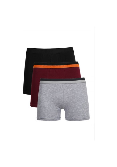 İbrahim Burak Etiler Collection Moda Çizgi Erkek Penye 3'lü Boxer 40096 Çok Renkli