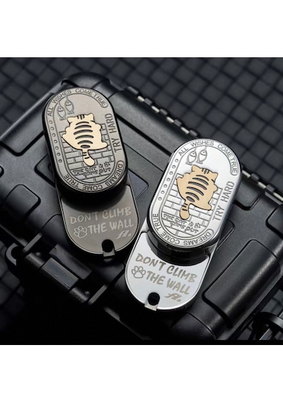 Lucky Cat Edc Slider Yeni Nesil Premium Stres Çarkı Black & Gold