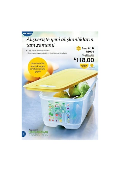 Sera Set 6'lı - 6.1lt X 1 - 4.4lt X 1 - 1.8lt Dikdörtgen X 1 - 1.8lt Kare X 2 - 375ml X 1 Beyaz