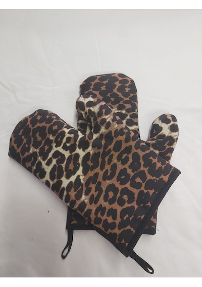 Star Koruma Mutfak Eldiveni Leopar Desenli