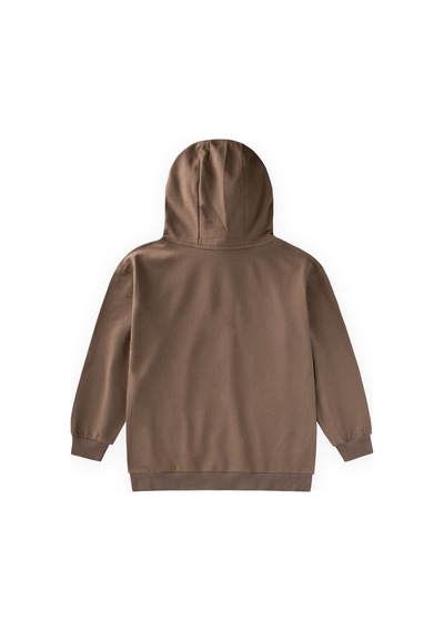 Cigit Kapşonlu Cepli Sweatshirt 8-12 Yaş Vizon