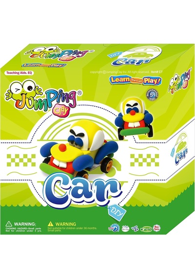 Papa Gino Jumping Clay Kendi Oyuncağını Kendin Yap Araba Seti