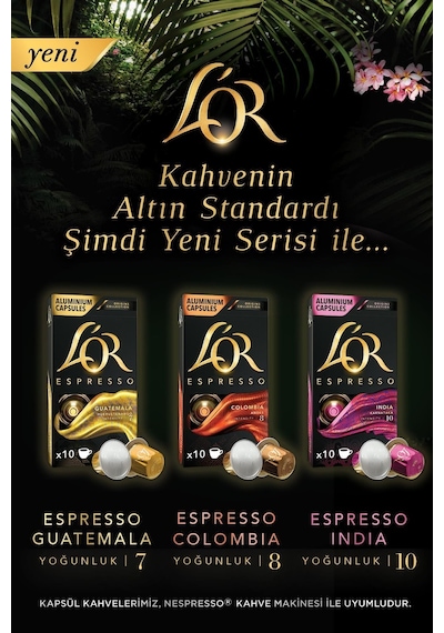 L'or Espresso Origin India Kapsül Kahve 10 x 10'lu