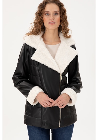 U.s. Polo Assn. Kadın Siyah Deri Mont-kaban 50297225-001 001sıyah
