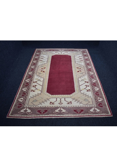 Zehra Abla Halı Vintage El Dokuma 6m2 Eskitme Modern Benzersiz Milas Yün Halı 6725 Çok Renkli