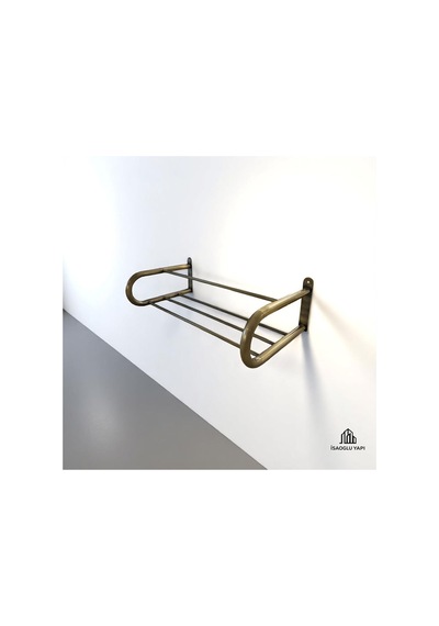 İsaoğlu Yapı Antik Gold Havluluk Otel Tipi Raf Havluluk Premium Banyo Havluluğu Antik Gold Gold