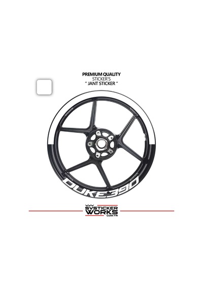 Ktm Duke 390 Jant Şeridi Yarım Jant Kaplama & Duke 390 Yazı Sticker Seti 08238439