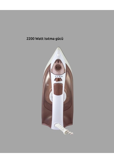 Buharlı Ütü 2200w Kireç Önleyici Self Clean Damlatmaz Kahverengi