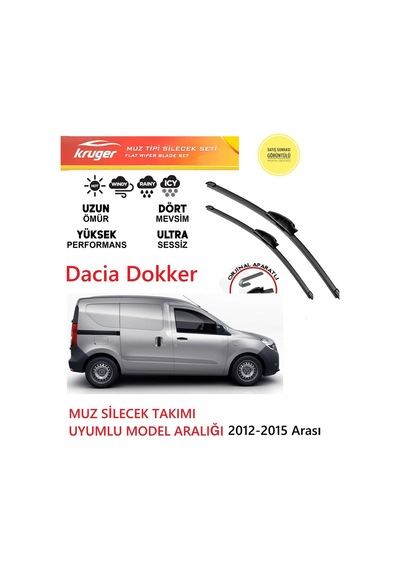 Dacia Dokker 2013 Model Muz Silecek Takımı Araca Özel Aparat