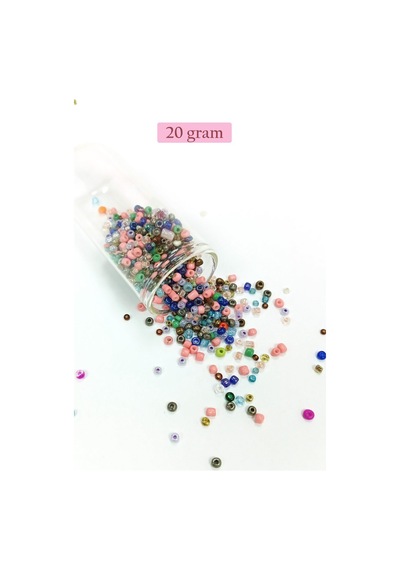 Dökme Cam Kum Boncuk 8/0 3 Mm - 20 Gram - Çok Renkli - Bnc158 Diğer