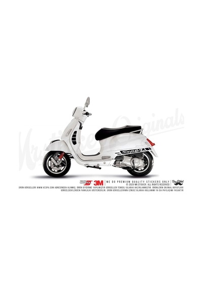 Sts43 Vespa Gts250 Uyumlu Super Yan Cita Seti Mat Siyah