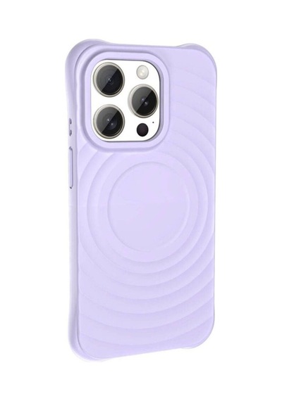 Apple Uyumlu iPhone 15 Pro Max M-safe Şarj Özellikli Airbagli Mat Görünümlü Zore Hepi Kapak Lila