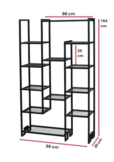 Dekoratif Siyah Metal Kitaplık 12 Raflı Ünite Çok Amaçlı Stand Salon Ve Çalışma Odası Düzenleyici Siyah Dekoratif Siyah Metal Kitaplık 12 Raflı Ünite Çok Amaçlı Stand Salon Ve Çalışma Odası Düzenleyici Siyah