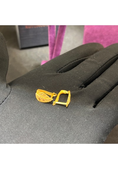 22 Ayar Altın Küpe Başak Model 3.02gr Kadın Özel Tasarım - K01020