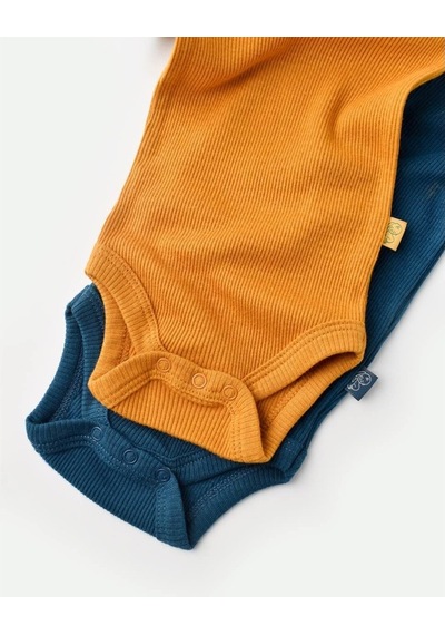 Rebebe Babycosy Modal 2 Li Kısa Kollu Bebek Badi - Bebek Body - Csym1121 (544635101) Mavi - Safran